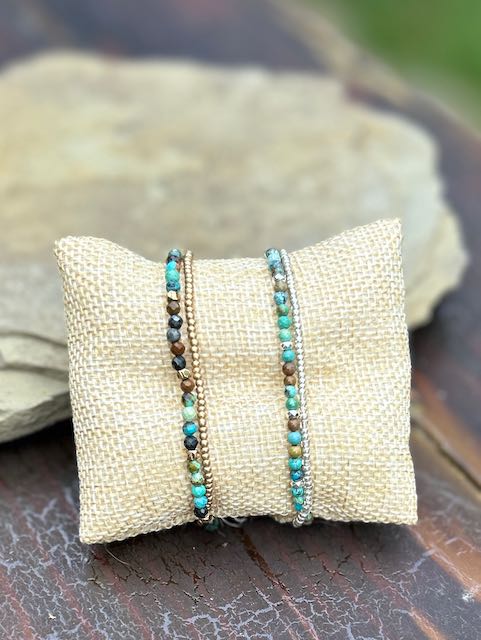 Bracelet enroulé extensible en turquoise