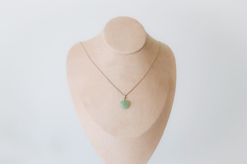 Pendentif petit cœur en Aventurine Verte