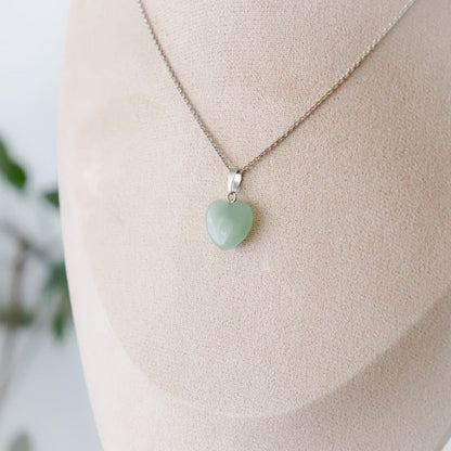 Pendentif petit cœur en Aventurine Verte