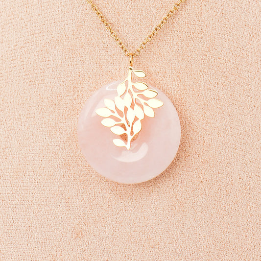 Pendentif | "Vie d'amour" en Quartz rose