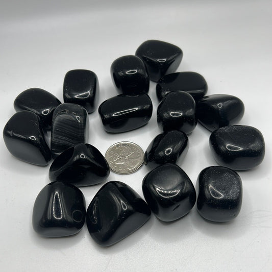 Black Obsidian Tumbled Healing Stones