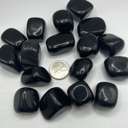 Black Obsidian Tumbled Healing Stones